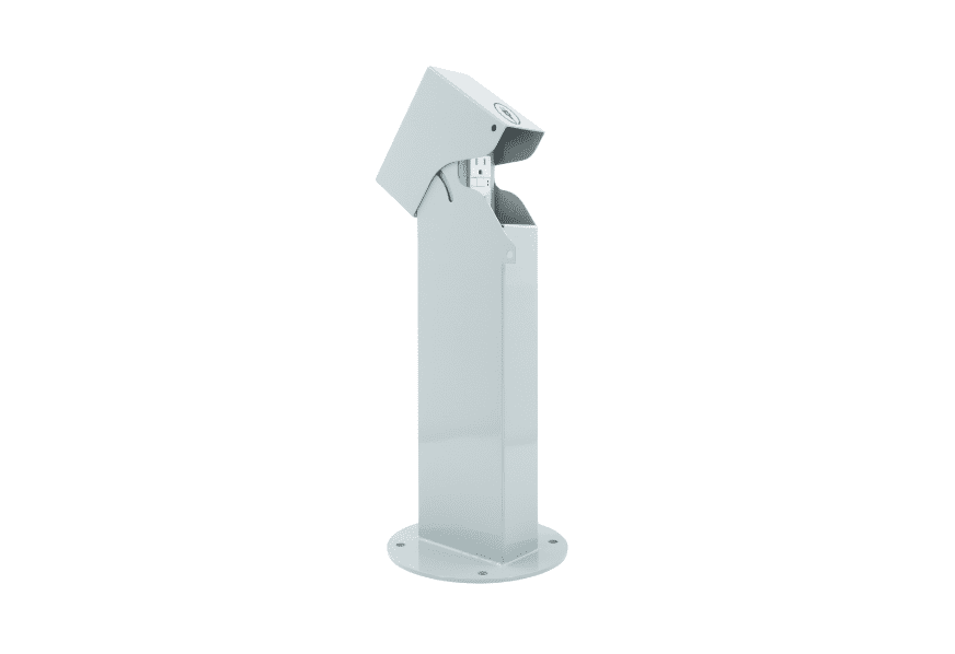 1-Gang Hinge-Top Power Pedestal, Surface Mount, UL Listed (15–20A