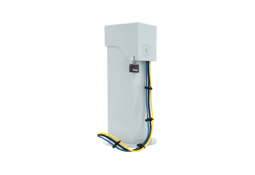 5×5 Hinge-Top Power Pedestal, Surface Mount, cULus Listed (15–60A)