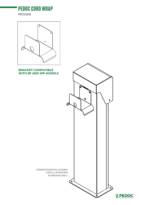 Pedoc Power Pedestal Cord Wrap PED1500