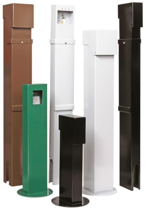 Brown, green, white, black, PEDOC Power outdoor electrical power pedestals group products